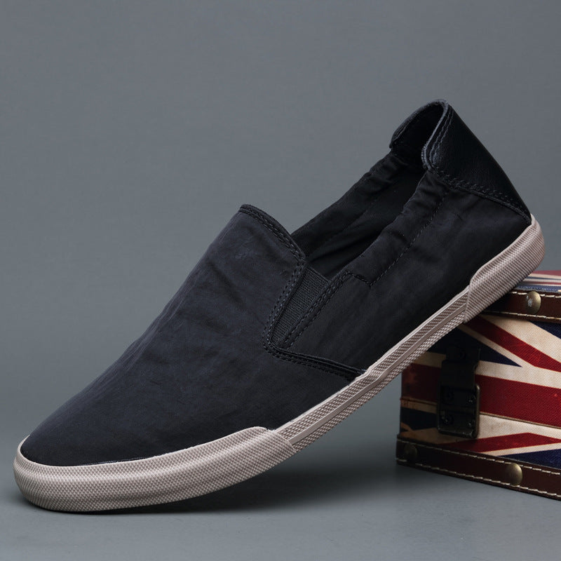 Men's Elastic Canvas Loafers