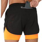 Men's Quick-Dry Double-Layer Fitness Shorts