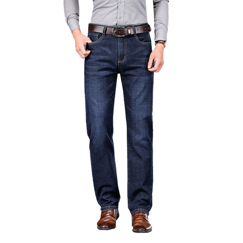 Men's Straight Fit Elastic Jeans