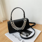 Women's Stone Patterned Small Square Bag