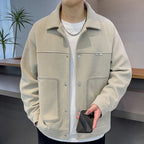 Men's Relaxed Buttoned Lapel Jacket