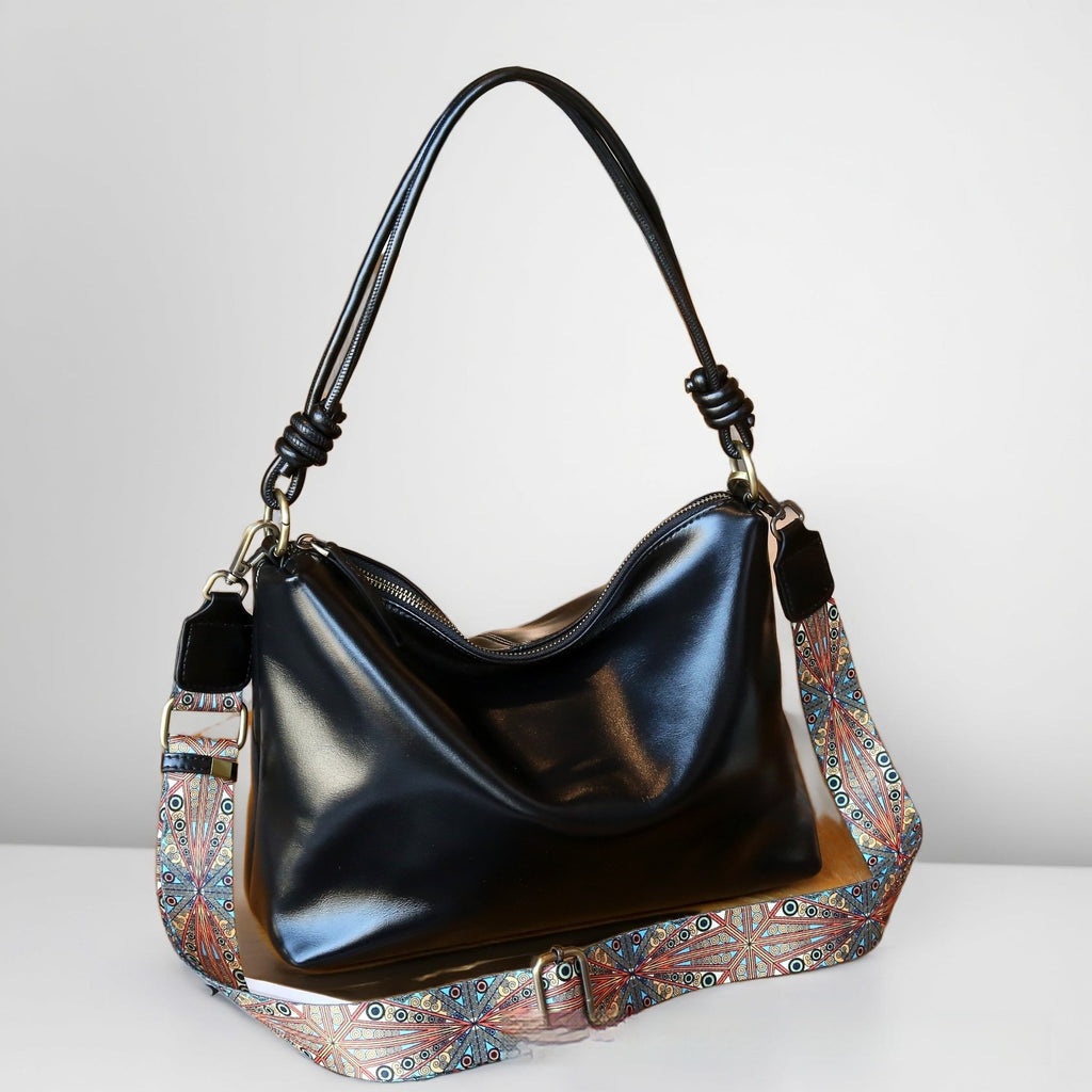 Women's Genuine Leather Double Strapped Bag