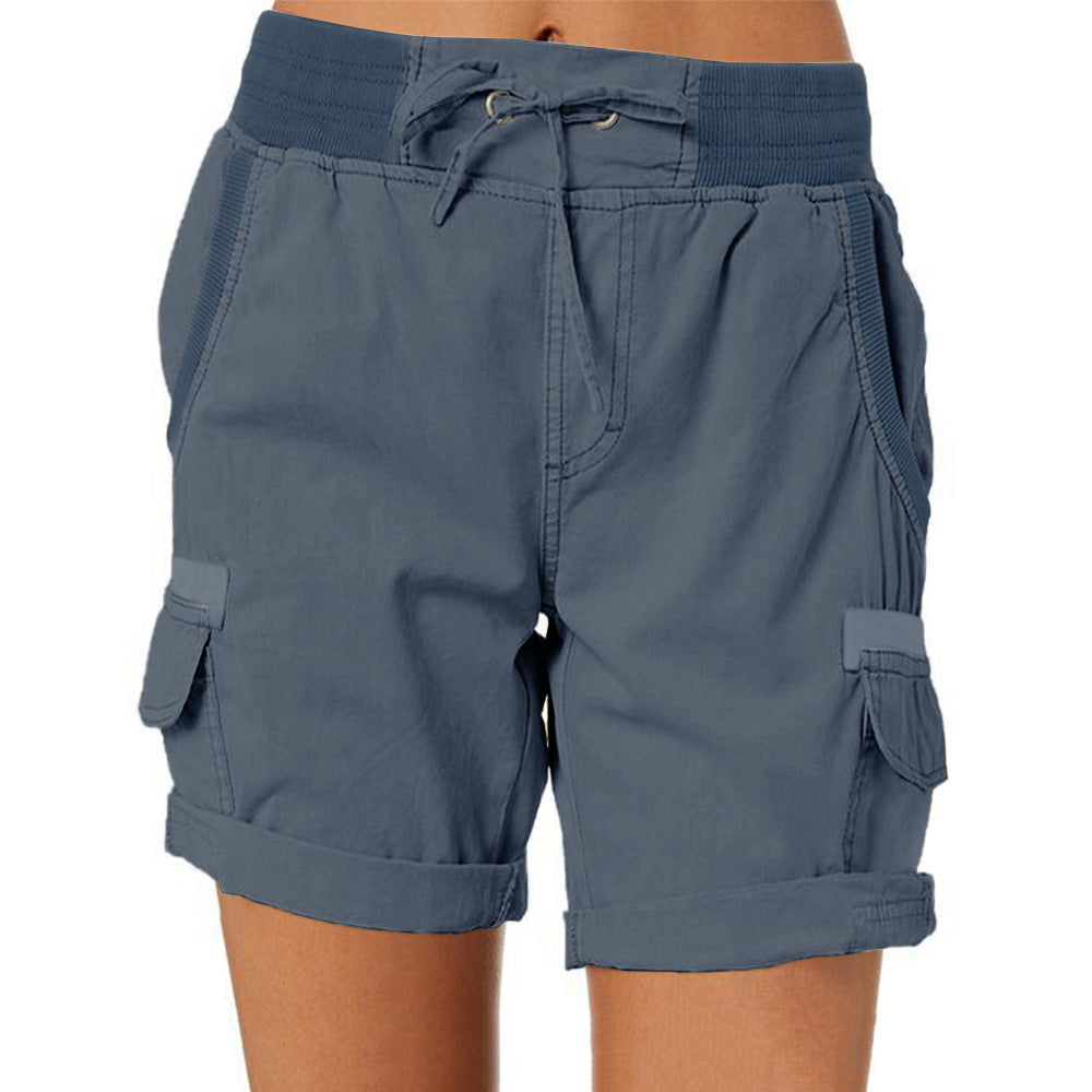 Women's High Waist Cargo Shorts
