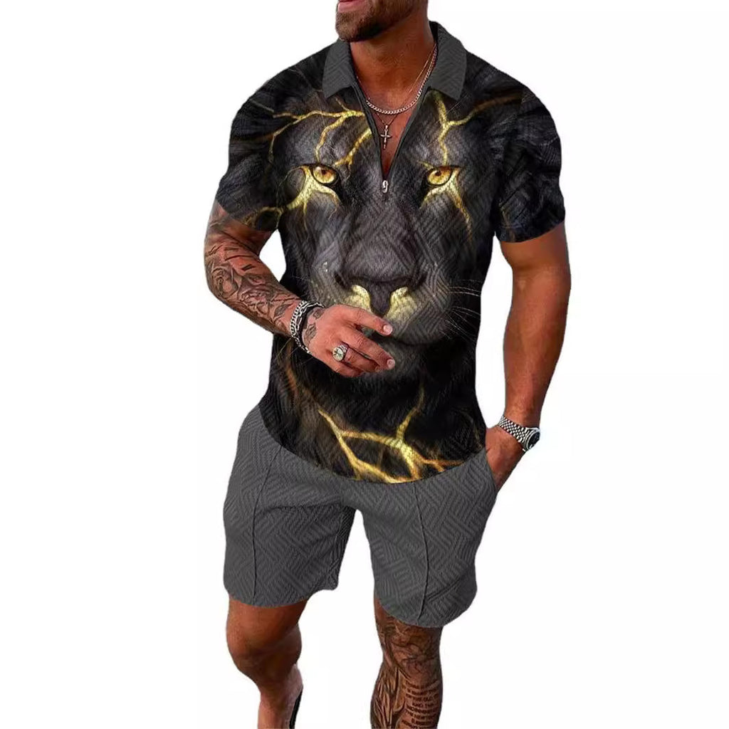 Men's 140 Mesh Icy Cool Polo Shirt And Short Set