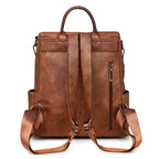 Women's Backpack With Two-tone Fringe
