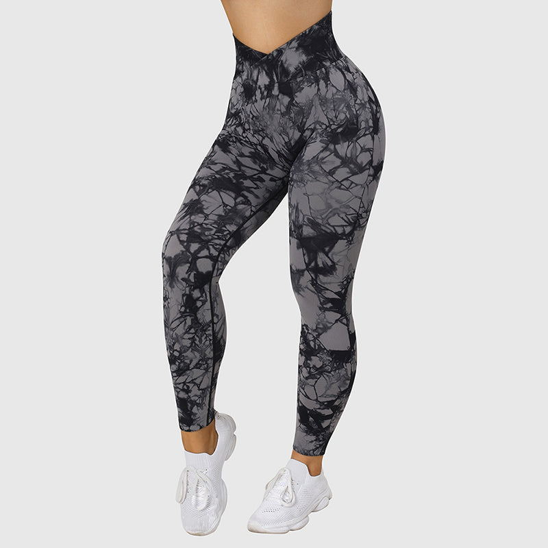 Women's Push-Up Tie Dye Sports Leggings