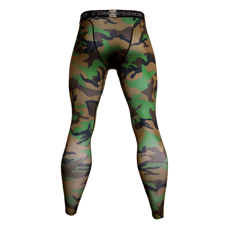 Men's Tight Camouflage Training Pants