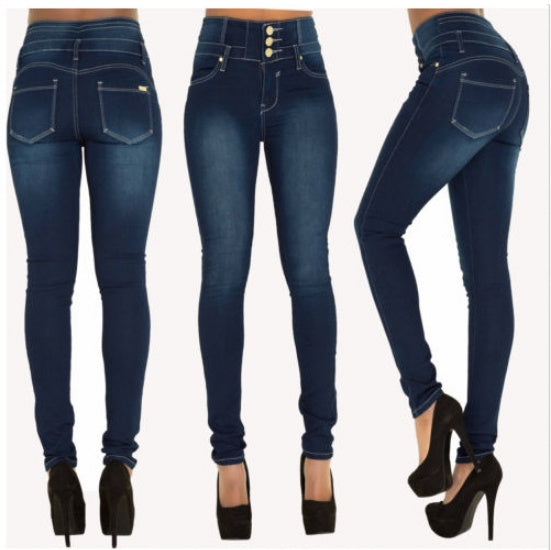 Women's High Waist Slim Stretch Jeans