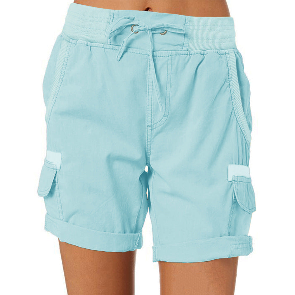 Women's High Waist Cargo Shorts