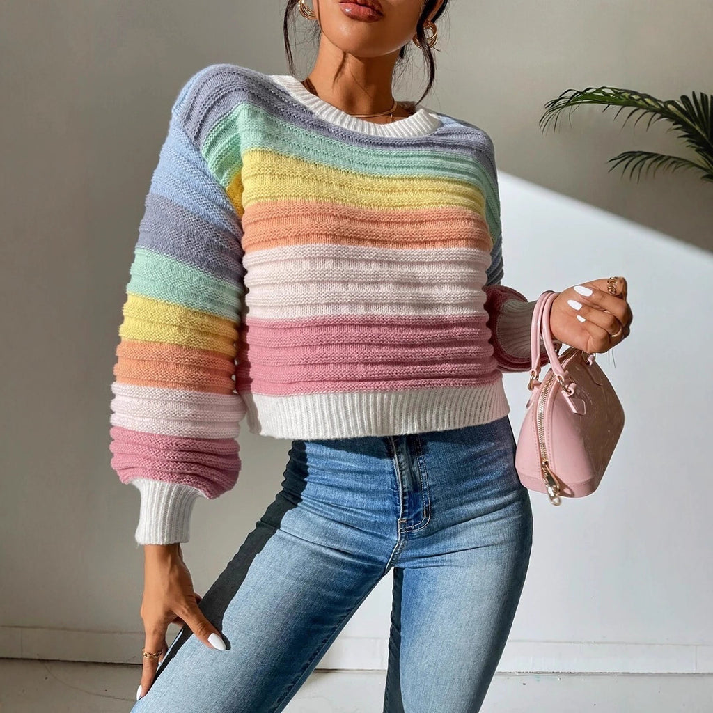 Women's Lantern Sleeved Candy Sweater