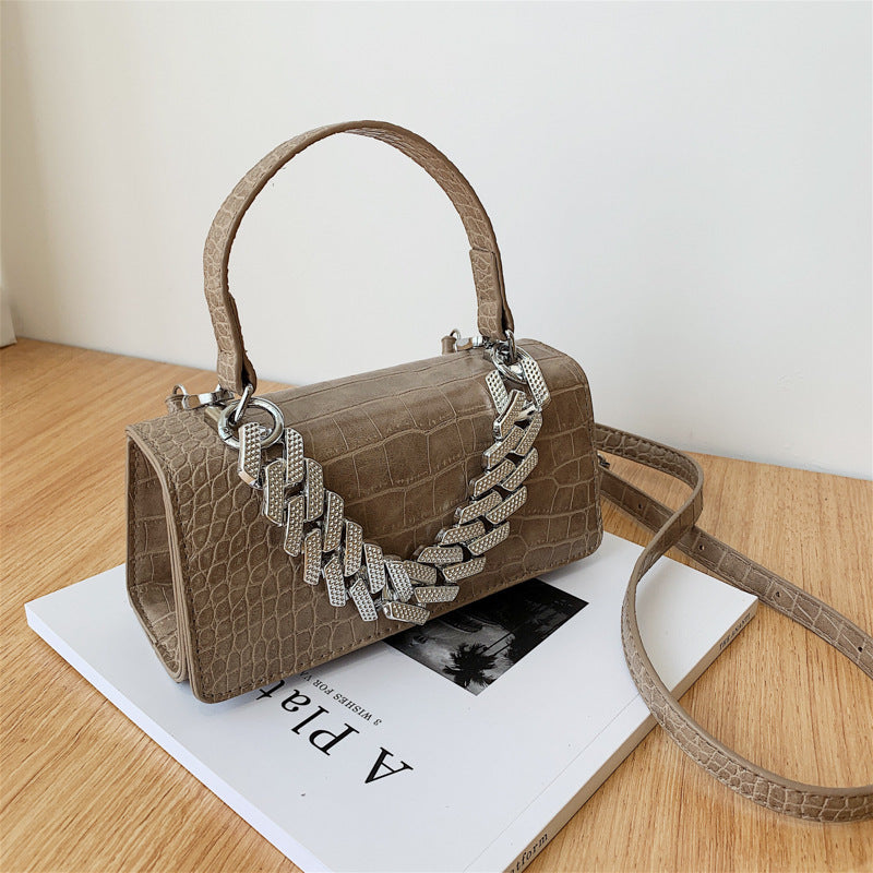 Women's Stone Patterned Small Square Bag