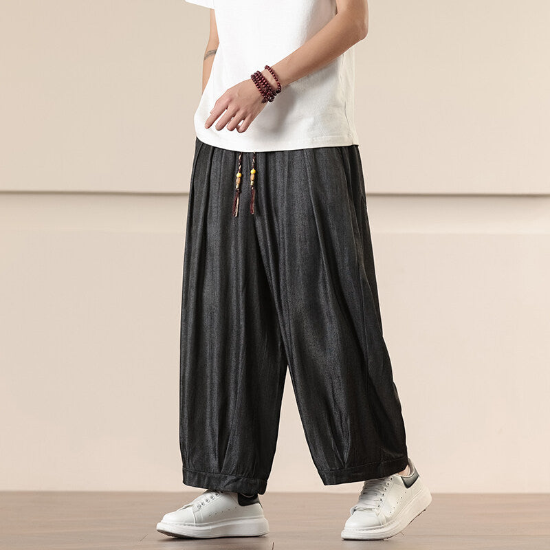 Men's Retro Loose Straight Harem Pants