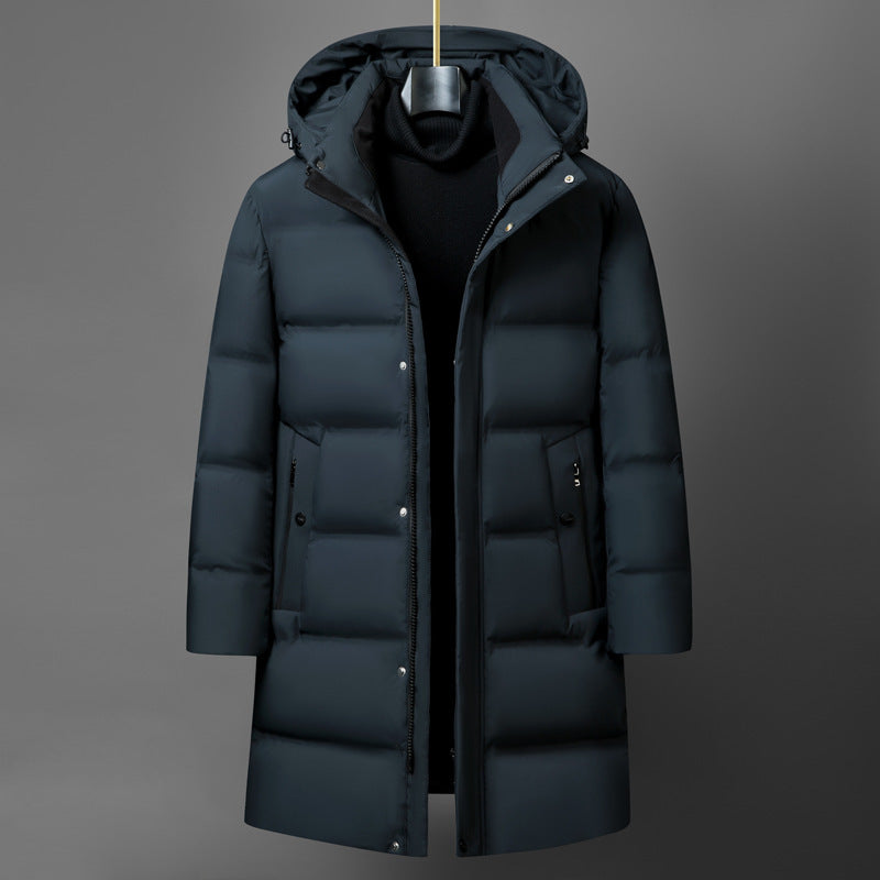 Men's Mid-length Thick Down Jacket Coat