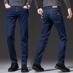 Men's Slim Fit Elastic Straight Jeans