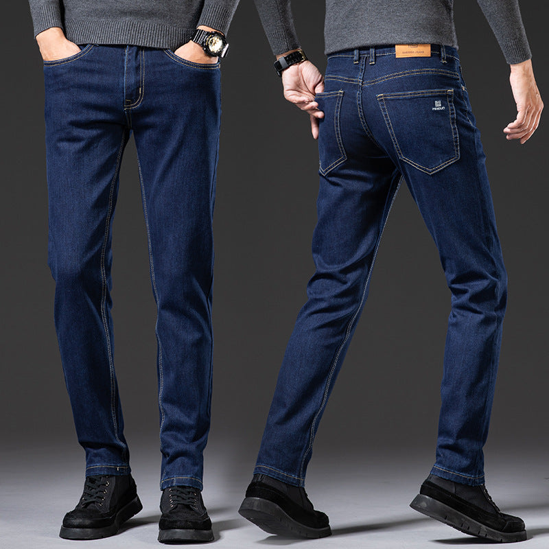 Men's Slim Fit Elastic Straight Jeans