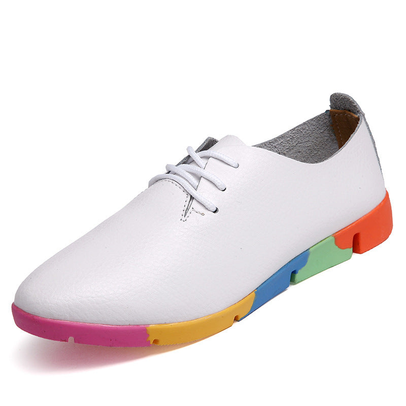 Women's Genuine Leather Flat Bottomed Shoes