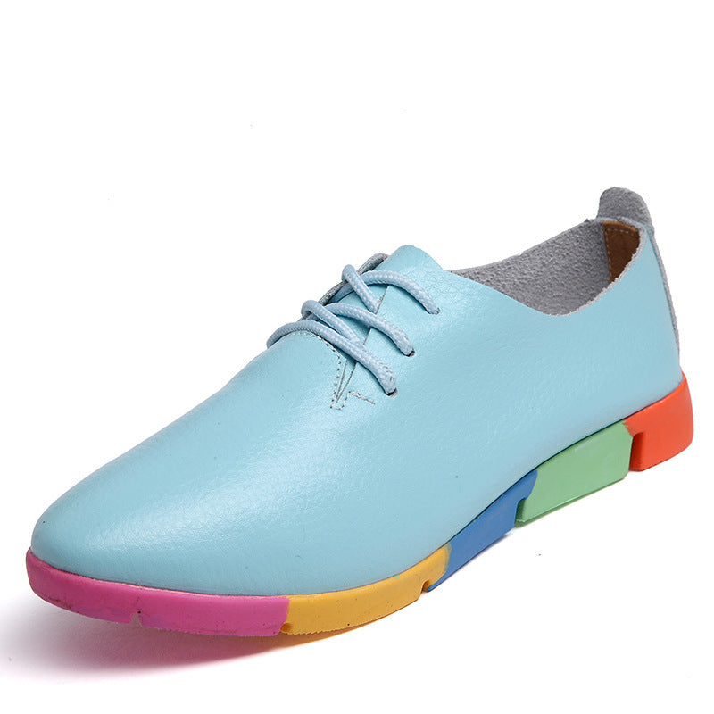 Women's Genuine Leather Flat Bottomed Shoes