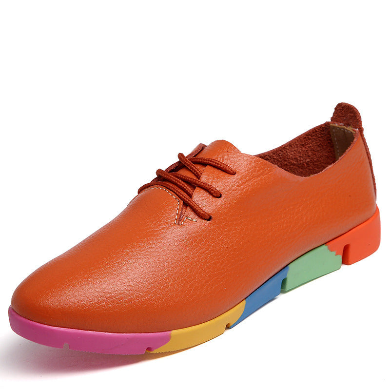 Women's Genuine Leather Flat Bottomed Shoes