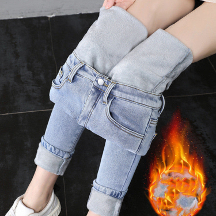 Women's Thick Fleece Jeans
