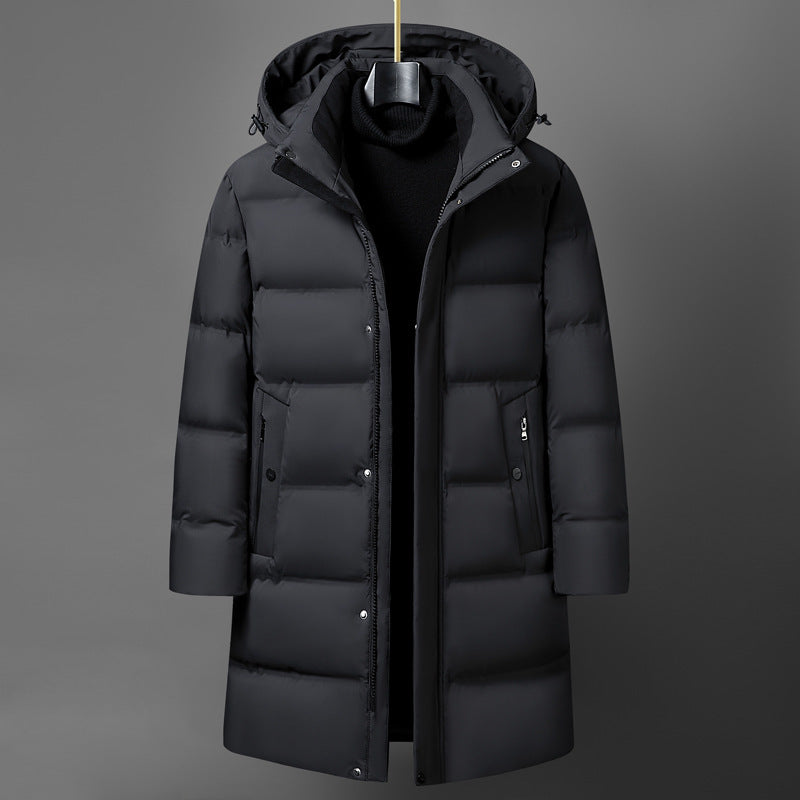 Men's Mid-length Thick Down Jacket Coat