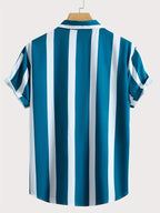 Men's Short-sleeved Beach Lapel Shirt