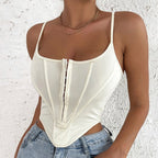 Women's Spaghetti Crop Corset Camisole Vest