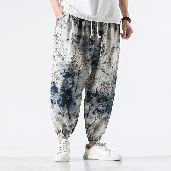 Cotton Linen Loose Harem Pants