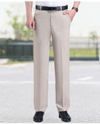Men's Casual Solid Loose Straight-leg Pants