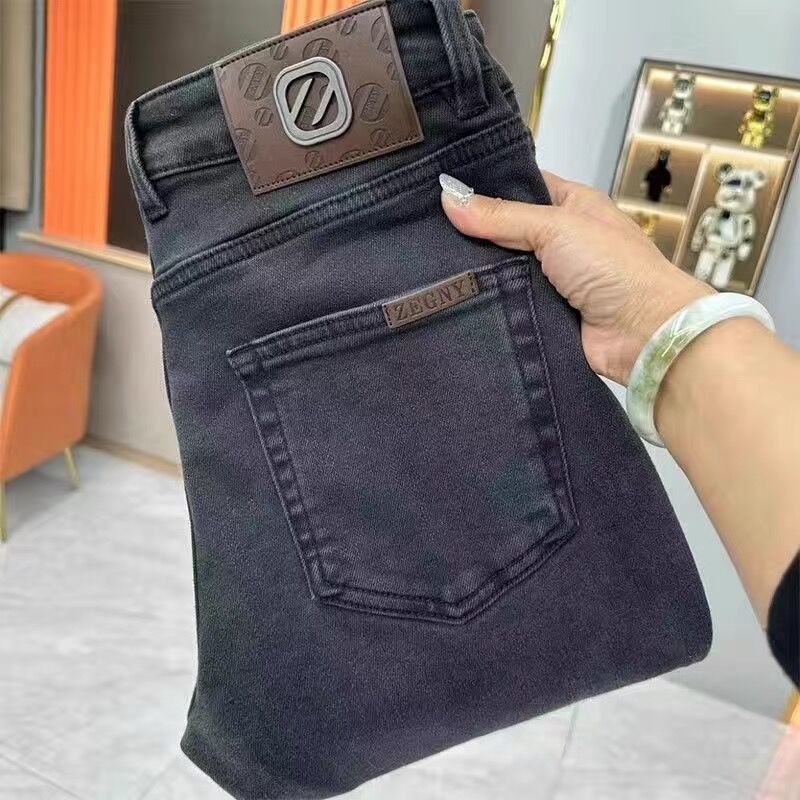 Men's Washed Slim-fit Jeans