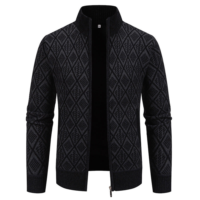 Men's Stand-up Collar Cardigan