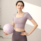 Women's Chest Padded Slim-Fit Athletic Top