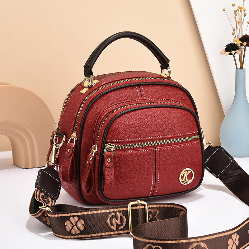 Women's Multi-Zipper Crossbody Bag