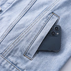 Women's Relaxed Light Blue Sleeveless Denim Waistcoat