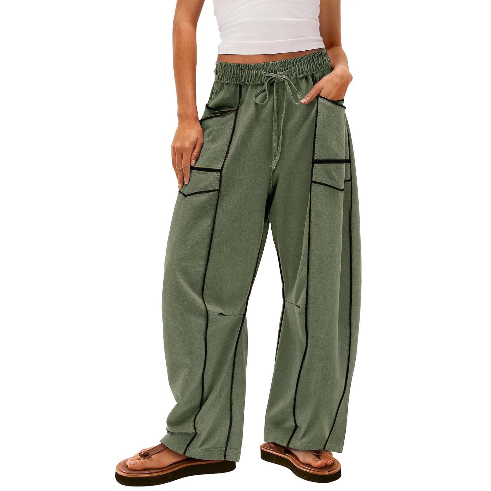 Women's Y2K Black Striped Wide-Leg Pants
