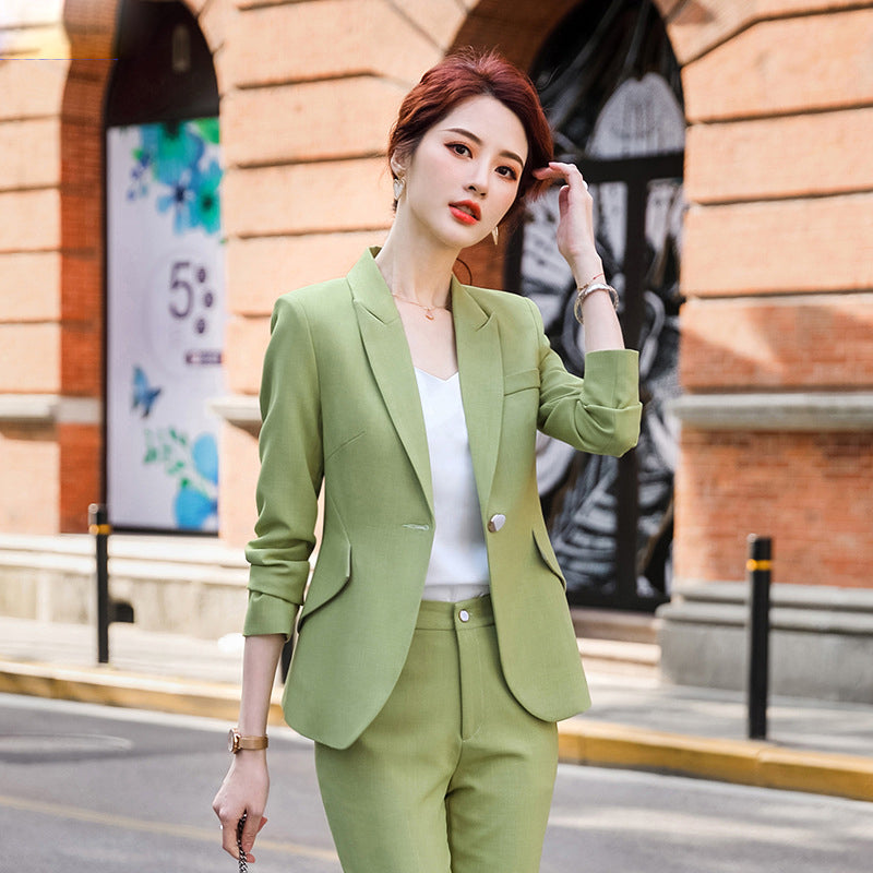 Women's Solid Color Professional Suit
