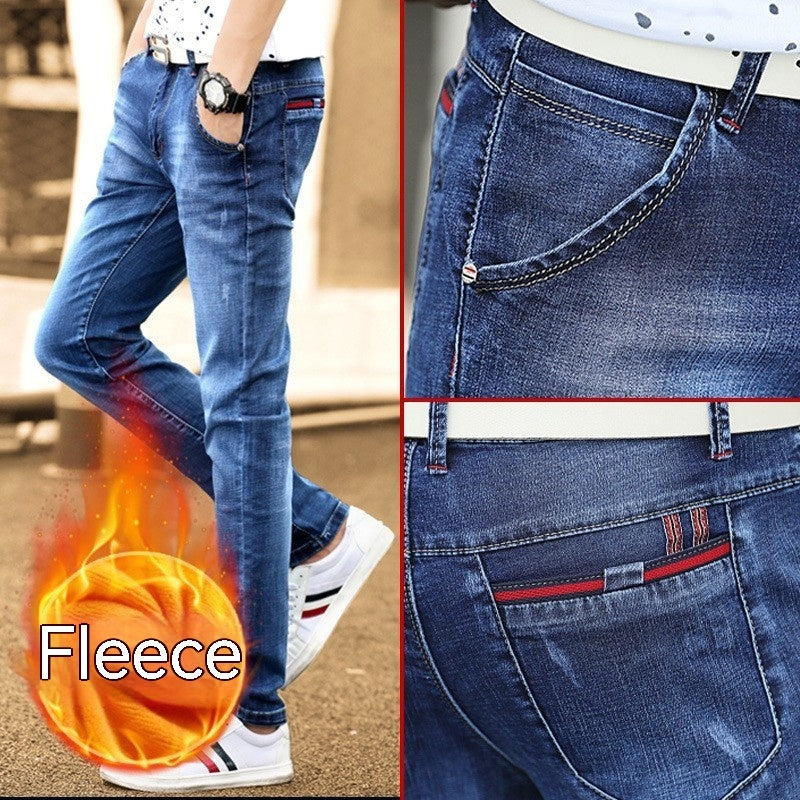 Men's Straight Fit Fleece Lined Jeans