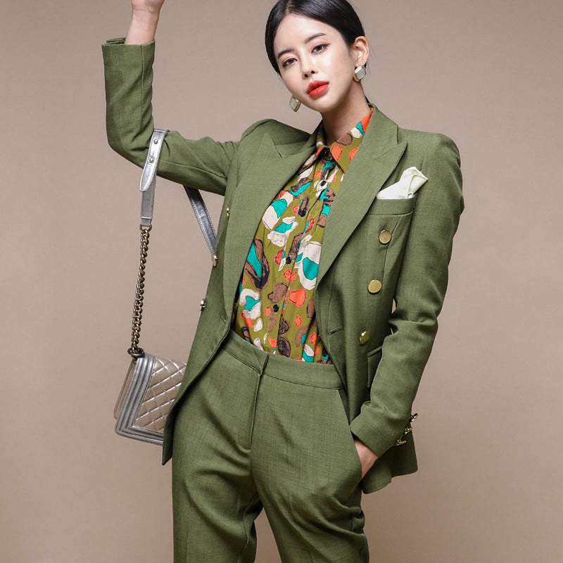 Women's Straight-leg Pants Suit