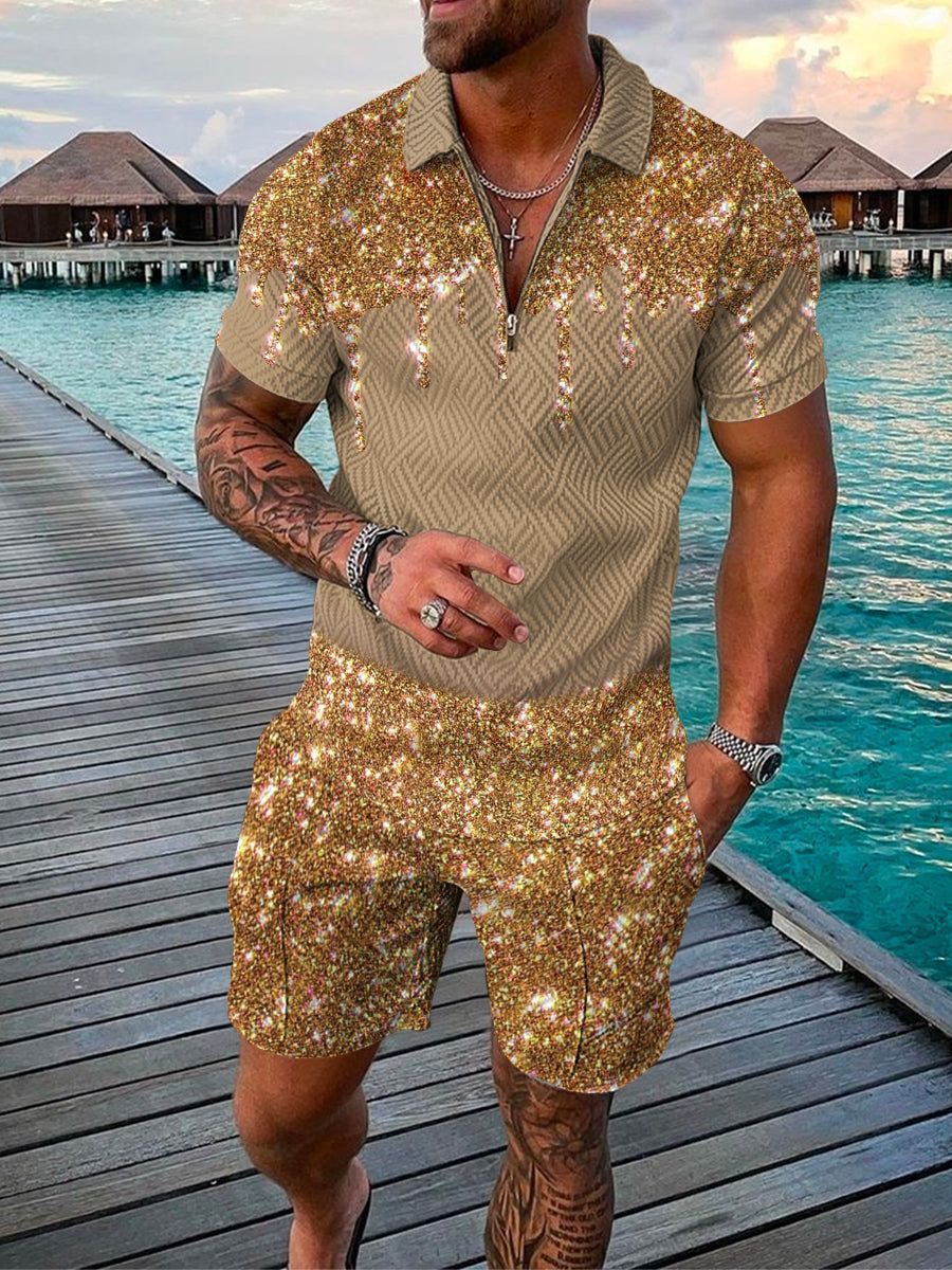 Men's 140 Mesh Icy Cool Polo Shirt And Short Set