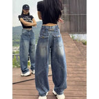 Women's Wide-Leg Retro Denim Jeans