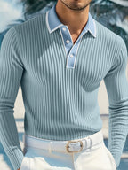 Men's Long-sleeved Polo Shirt