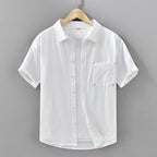 Men's Short-sleeved Cotton Shirt