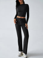Women's Long-Sleeved Viscose 2 Piece Yoga Suit
