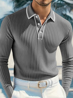 Men's Long-sleeved Polo Shirt