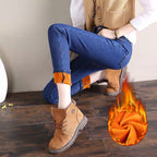 Women's High Waist Plush Jeans