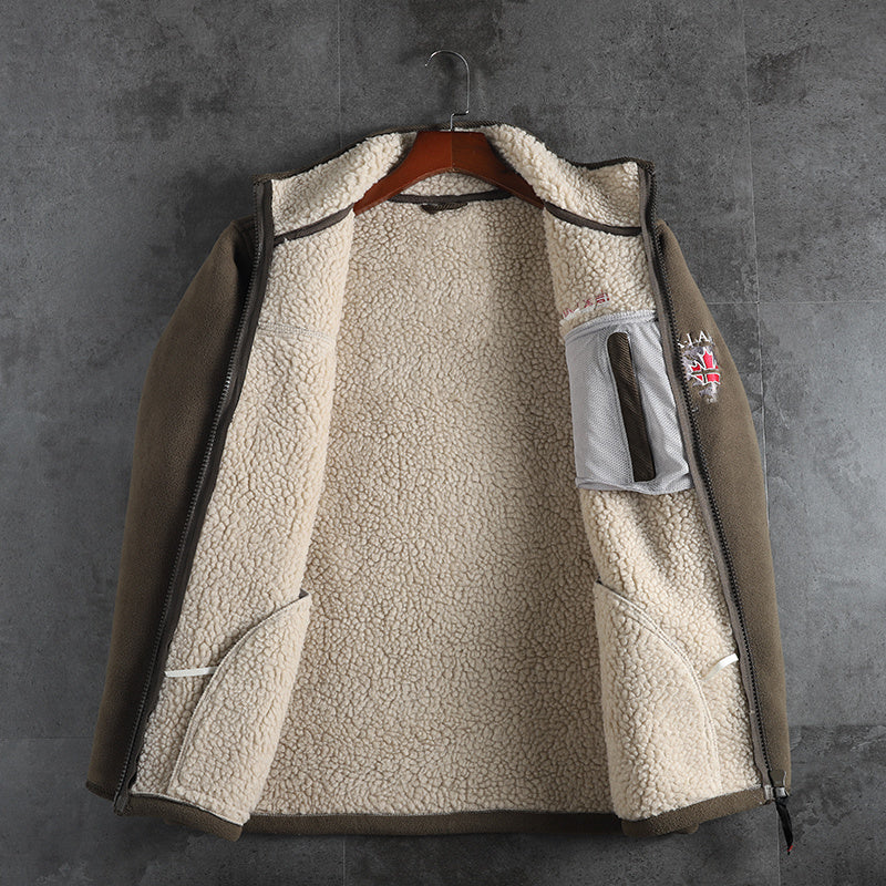 Men's Stand Collared Thick Coat