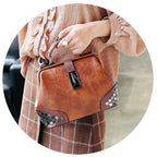 Women Metal Cornered Handbag