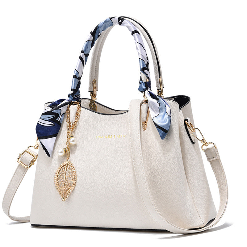 Women's Scarfed Single Shoulder Crossbody Handbag