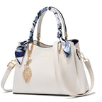 Women's Scarfed Single Shoulder Crossbody Handbag