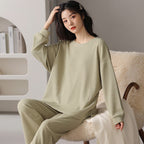 Women's Long Sleeve Pullover Top And Pants Set