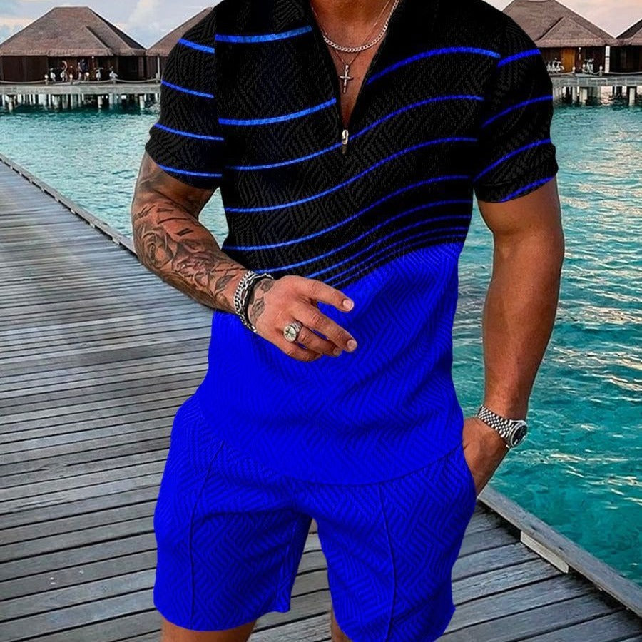 Men's 140 Mesh Icy Cool Polo Shirt And Short Set